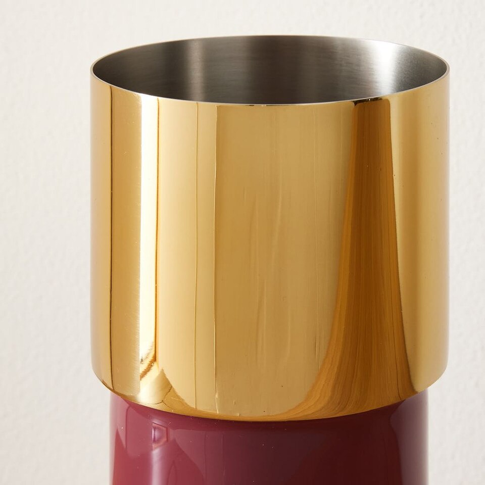 Brass & Enamel Tube Vases West Elm Australia